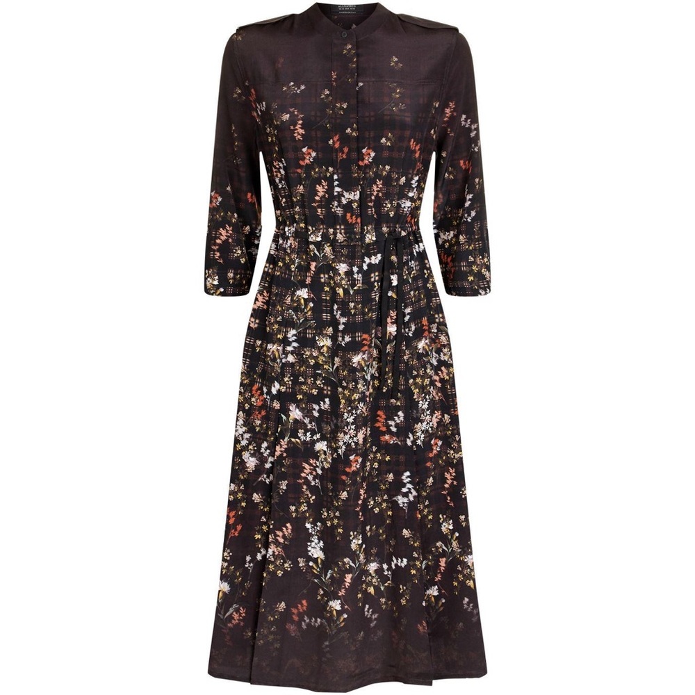 AllSaints Volta Nevada Silk Dress